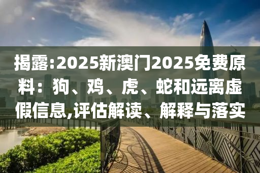 揭露:2025新澳門2025免費原料：狗、雞、虎、蛇和遠(yuǎn)離虛假信息,評估解讀、解釋與落實